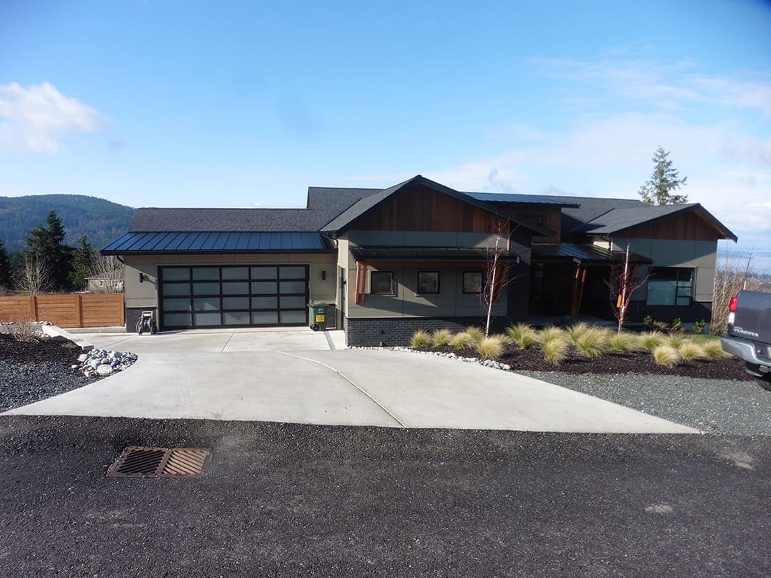 Completed single-family residential stormwater drainage design — AXE Engineering, Bellingham.