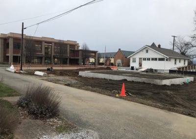 Project site for commercial building in Lynden Whatcom County with stormwater design courtesy of Axe Engineering Services