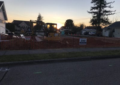 Construction site with future stormwater design courtesy of Axe Engineering Services in Whatcom County