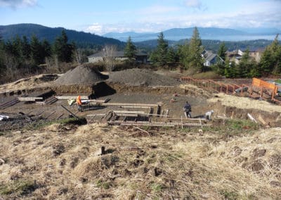 Project site under construction with future storm design courtesy of Axe Engineering Services in Bellingham Whatcom County
