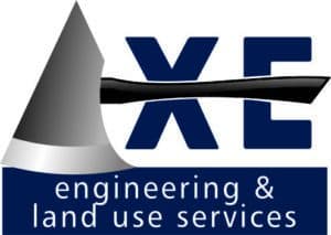 PNW business Axe Engineering and Land Use Services Logo with Axe