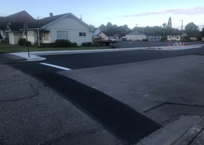 Newly paved road with grading courtesy of Axe Engineering in Lynden Whatcom County
