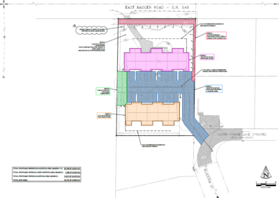 Stormwater design for multifamily dwelling courtesy of Axe Engineering in Whatcom County