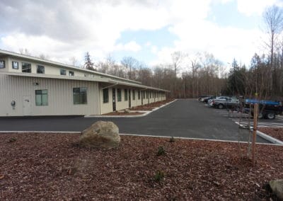 Newly constructed business park courtesy of Axe Engineering's stormwater plan in Bellingham Whatcom County