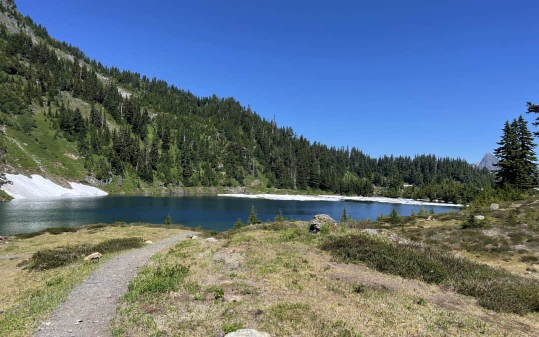 Glacial fed lake in Mt. Baker National Forest, Whatcom County