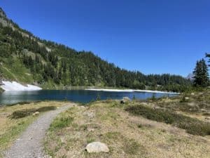 Glacial fed lake in Mt. Baker National Forest, Whatcom County